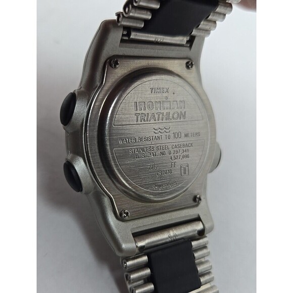 1998 Timex Ironman Triathlon 8 Lap Watch 100M Indiglo Stainless Band New Battery - Picture 11 of 11